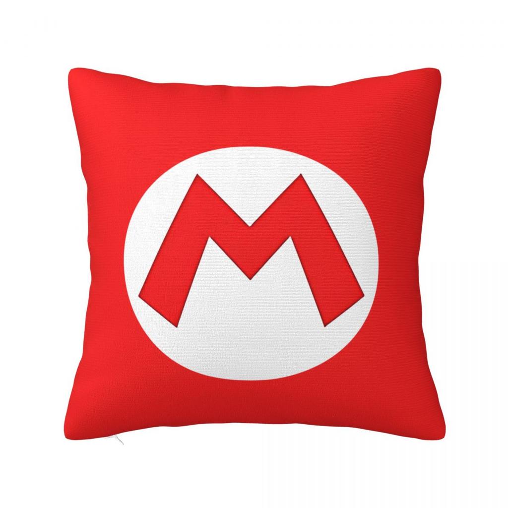 Marios Game Cartoon Pillow Case Cushion Cover Creative Polyester Decor Pillowcase for Seat 18"