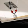 New Chinese necklace ins student girlfriend safety lock ethnic style handwoven long life lock bell pendant
