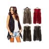 Fashionable Women’s Solid Color Autumn Jacket Bohemian Vintage Sleeveless Fringe Cardigan Vest For Stylish Layering And Comfort