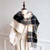 Luxury Winter Plaid Scarf for Women Men British Style Cashmere Scarves With Tassel  Female Winter Warm Neck Scarf Acrylic Shawl