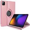 Case for Xiaomi Pad 7 / 7 Pro, 360° Rotating Multi-Angle Shockproof Leather Effect Pink