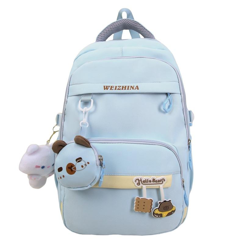 Women's Travel Backpack College Style Large Capacity Backpack Student Schoolbag Computer Bag with Coin Purse