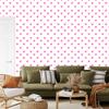 Hearts Wallpaper White and Powder Pink 50x1000