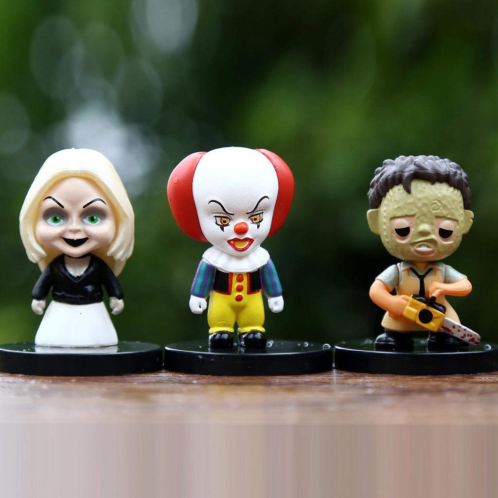 10 Pack Horror Movie Action Figures Set PVC Model Dolls Halloween Gift Collectible Ornaments