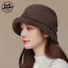 Plain Color Women's New Hat Autumn and Winter Simple Foreign Style Bucket Hat Sunshade Shows the Trend of Washbasin Hat