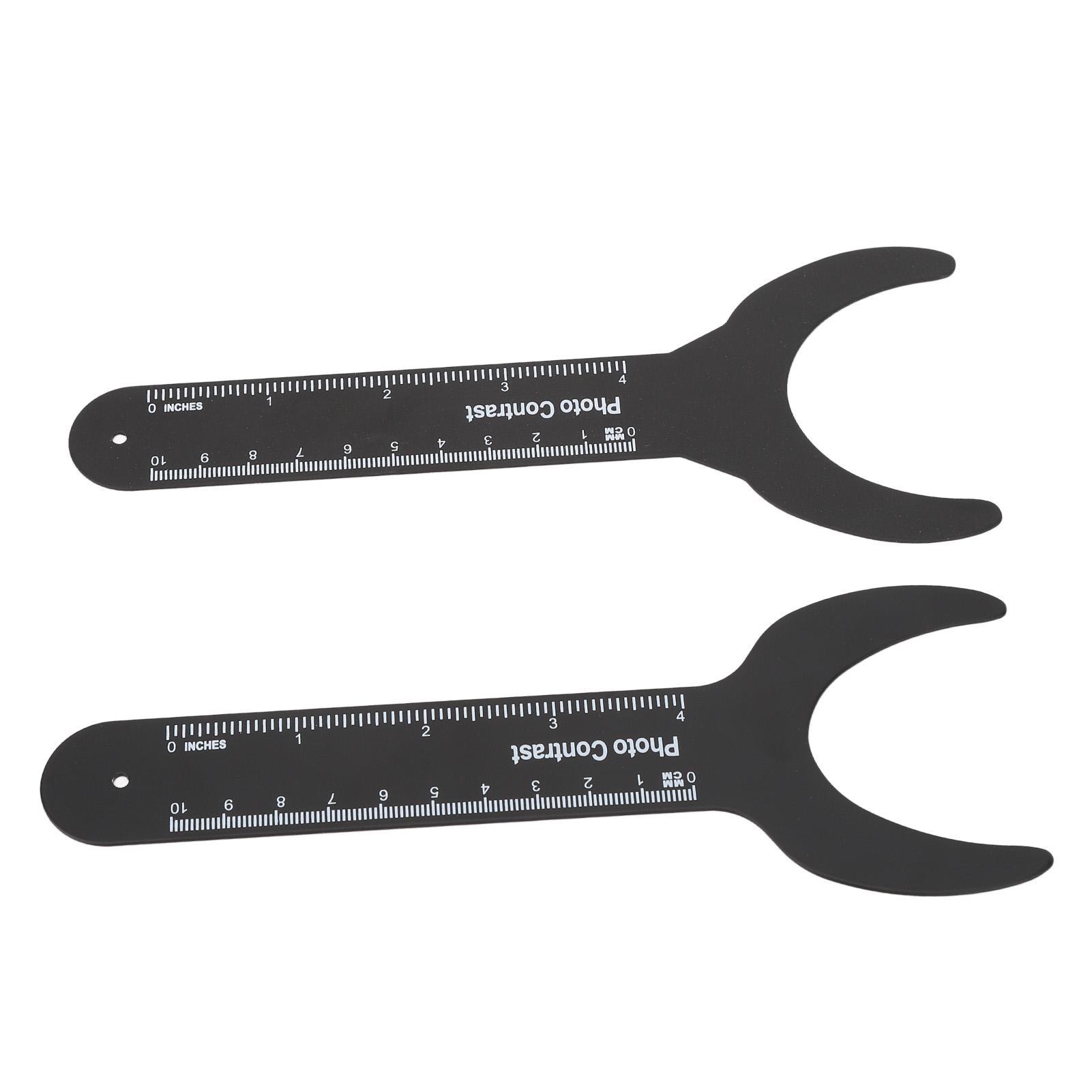 

2Pcs Dental Contrast Black Contraster Metal Photography Background Board with Scale