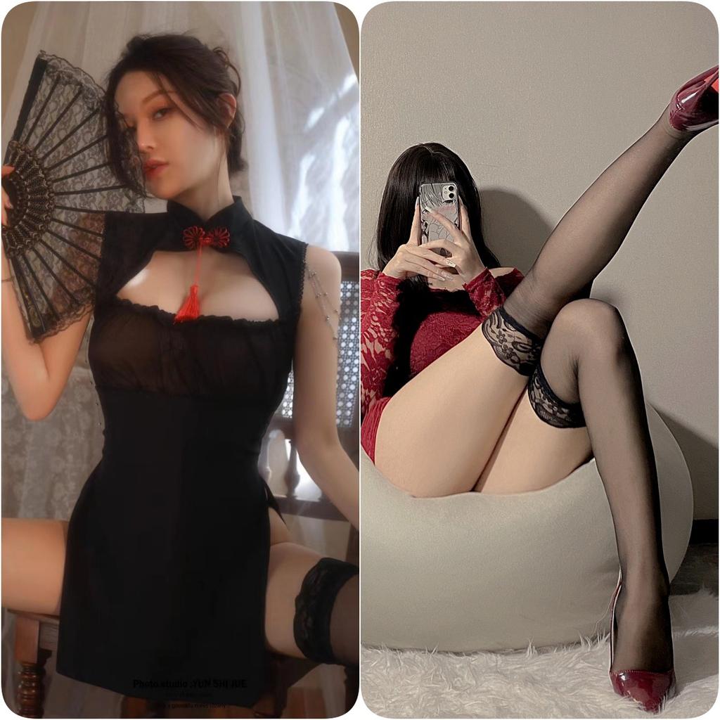 Sexy Underwear Seduction Chinese Style Cheongsam Pure Desire Sexy Internet Celebrity Style Nightclub Outfit