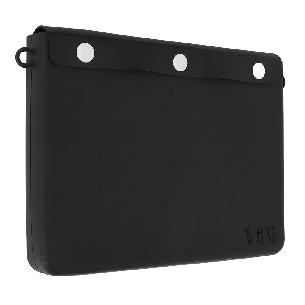 Travel Cosmetic Bag Multifunctional Large Capacity Black Color Portable Silicone Toiletry Bag