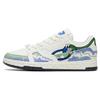 New AOYU Anti Slip Wear Resistant Low Top Skateboard Shoes Men's White Green 112329231-2