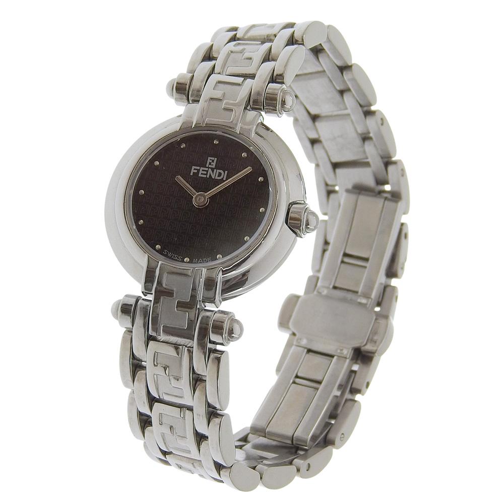 Fendi Olologi Watches 750L blackDial Stainless Steel Quartz Analog Display Women Used
