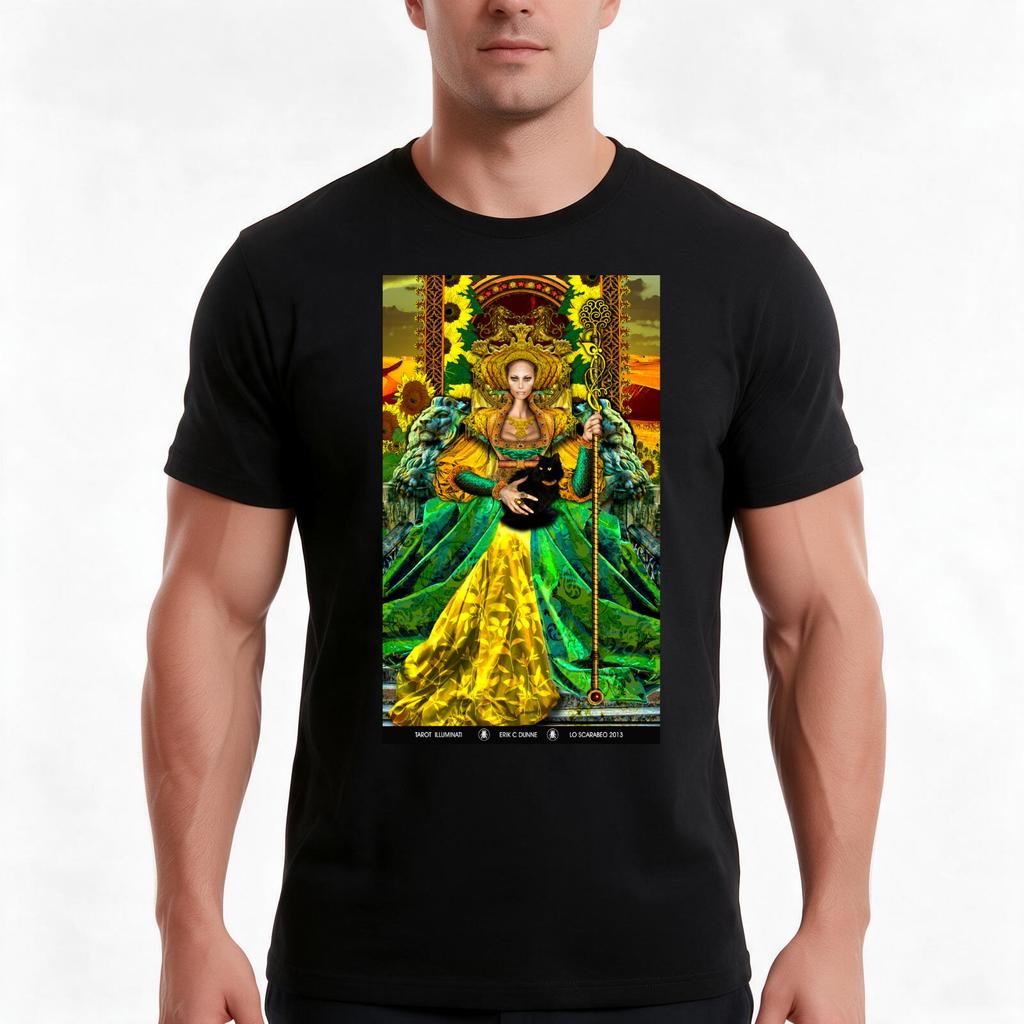 Queen Of Wands Tshirt Summer Casual Cotton Tee Oversized Streetwear Tops Vintage Graphic Print Loose Fit Short Sleeve