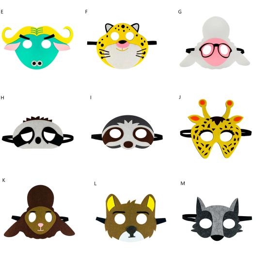 Halloween Maske Exquisite Form Lebendige Farbe Vliesstoff Cartoon Zootopia Film Thema Cosplay Maske Partyzubehör