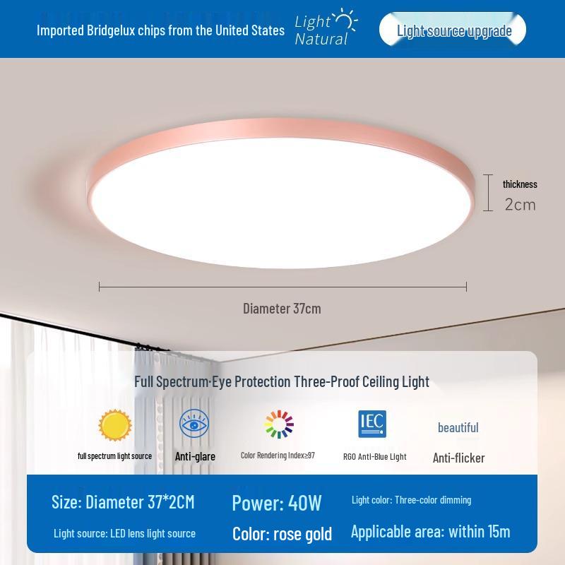 Ultra-Thin Ultra-Bright LED Ceiling Light for Bedroom or Study (2025 Model)