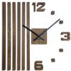 Wooden Wall Clock, Oak, Brown Lamellas, 60cm