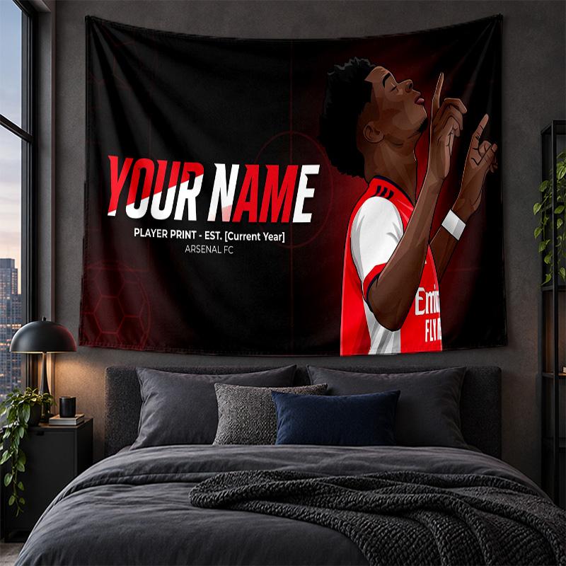 Personalized Tapestry Wall Hanging Bukayo Saka Pattern Art Background Cloth