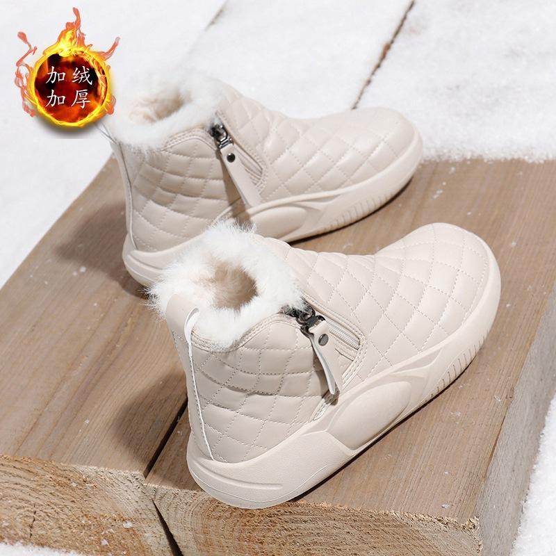 Women's Shoes Cotton Shoes 2024 Winter New Velvet Tide with Female Student Tide Warm Thick-soled Casual Women's Snow Boots