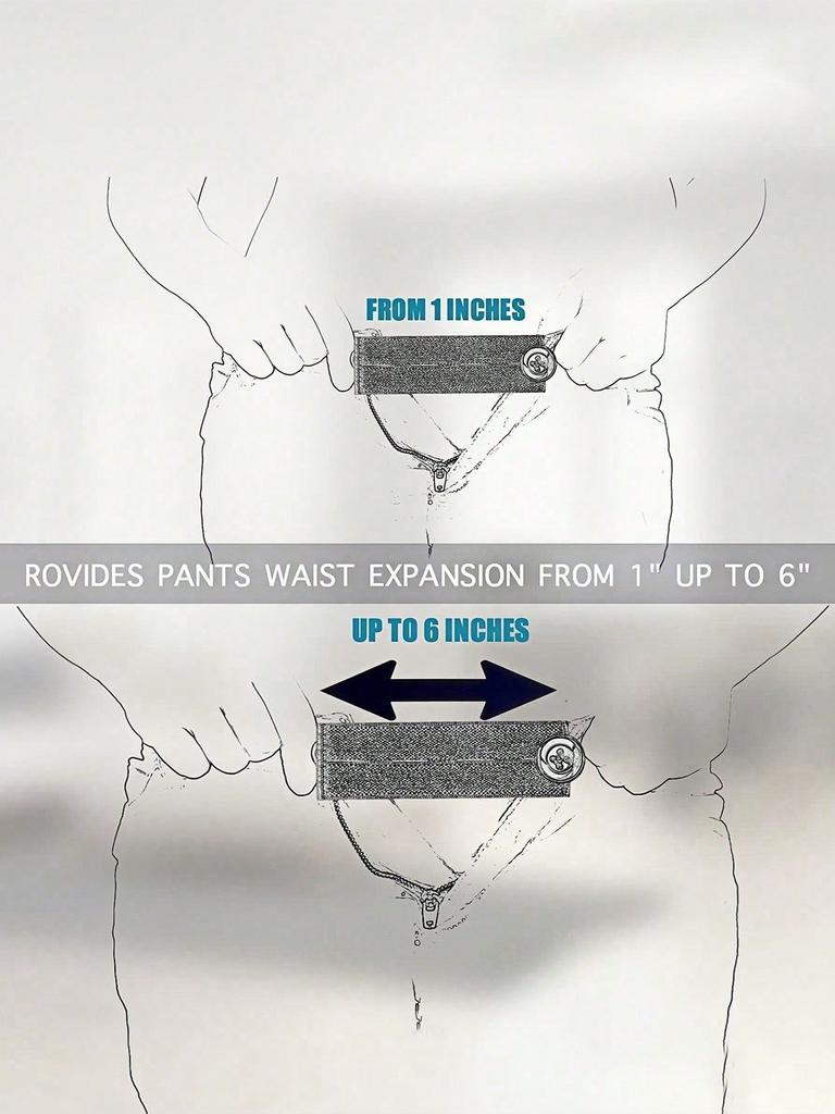 20pcs Pant Extender Belt Unisex Waist Band Tight Trousers Jeans Skirts Maternity Button Hooks Garment DIY Sewing Supplies