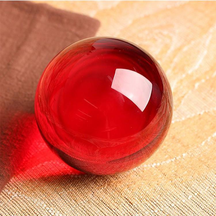 Lucky Bead Transfer Crystal Ball Ornament, Transparent Yellow & White Decorative Handicraft.