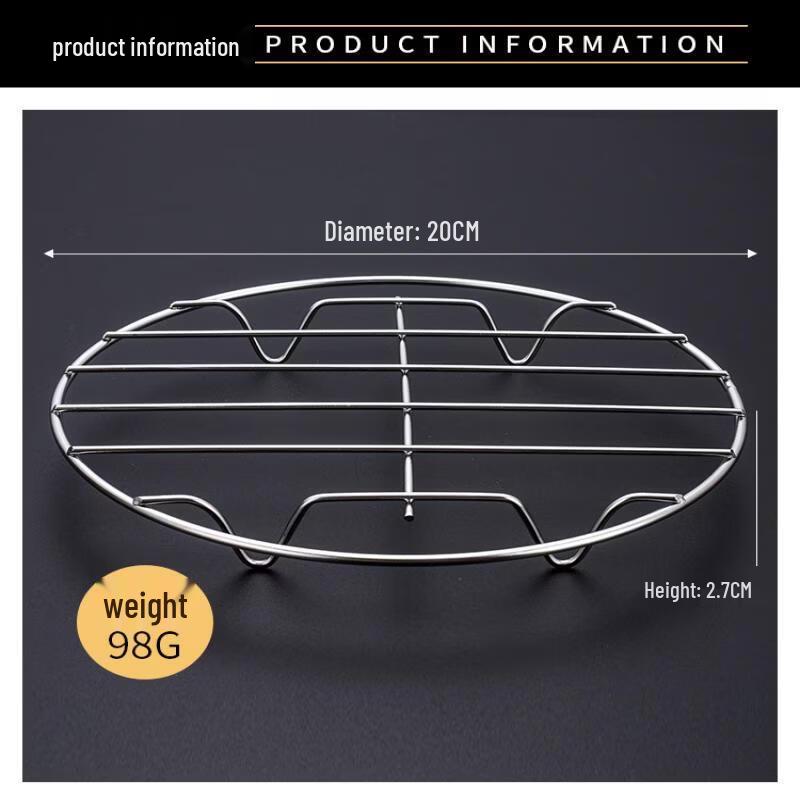 Jinxu 20cm Stainless Steel Steamer Rack Set (3-Pack)