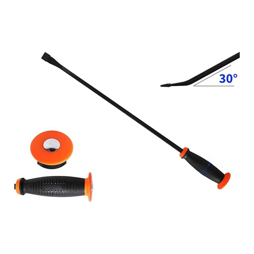 Pry Bar Set Heavy Duty Pry Bars With Thicker Strikes Caps Mechanic Tools For Automotive Demolitions Nail Puller Crowbars Hand Tools Non  Grip