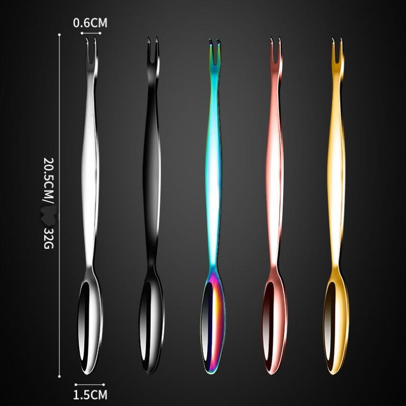 304 Stainless Steel Crab Needle Lobster Hairy Crab Fork Spoon Dual-use Household Seafood Pick Meat Eating Crab Tools