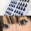 Simulation False Eyelashes Comic Elf Self Adhesive Individual Cluster Reusable Segmented Winged Thick Lash Extension 12Mm