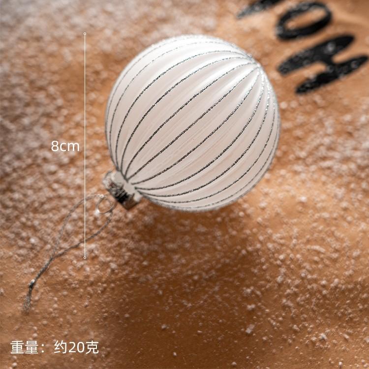 8/16cm Christmas Transparent Glass Ball Pendant Christmas Ball Xmas Tree Hanging for Navida Shining Xmas Pendant New Year Decora