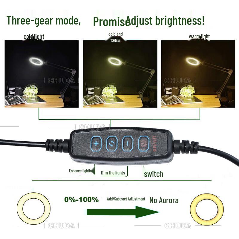 Professional LED Magnifying Desk Lamp