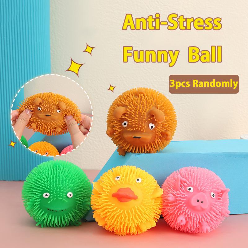 Lustiger Pop-Augen Stressball Hüpfball Sensorisches Spielzeug Anti-Stress Fidget Spielzeug Leuchtende Bälle Für Kinder Erwachsene Geburtstagsfeier Geschenk