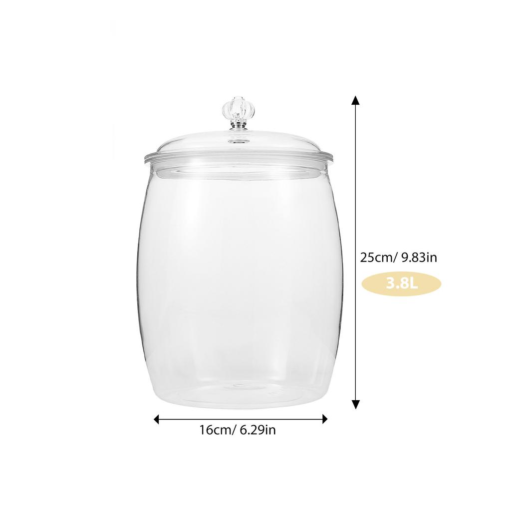 Plastic Airtight Cookie Jar Clear Large Capacity Storage Container for Candy Snacks Sugar Cereals Coffee Tea Kitchen Canisters