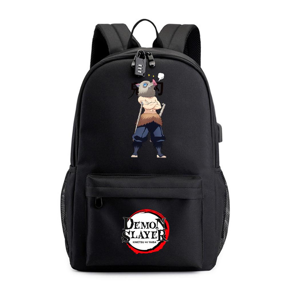 Anime Demon Slayer Printed Backpack for Teenager Student Bookbag Schoolbag Women Large Capacity Waterproof Travel Bag