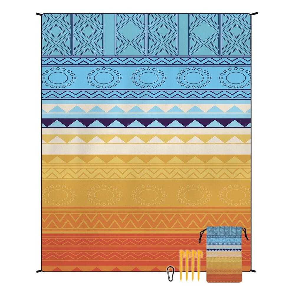 Beach Blanket Sandproof Waterproof Windproof, suitable for outdoor picnics, tent camping, camping mats/86.6*70.8 in/2 PCS