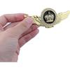 2pcs Wing Circular Crown Emblems,Crystal Diamond Crown Car Stickers Decals Decoration for All Car (Gold Black)
