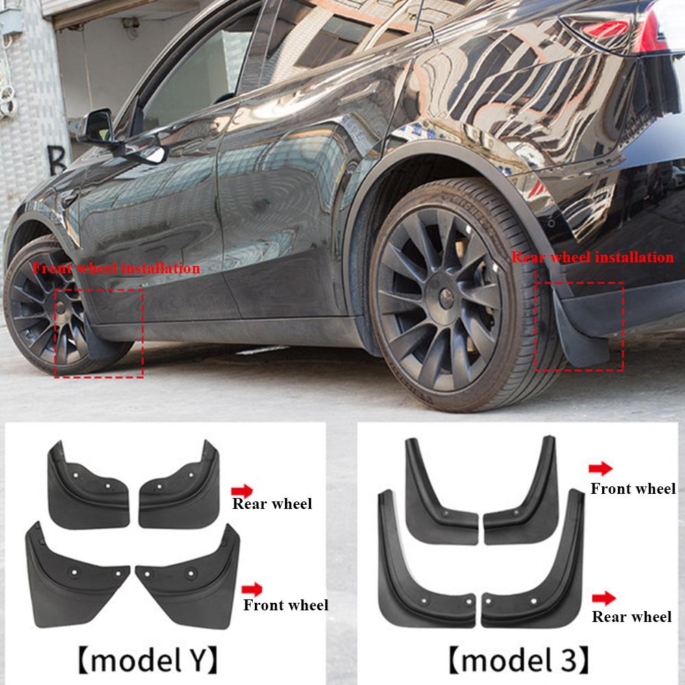 For Tesla Model 3 Model Y -2023 Invisible Mud Fenders Modification Car Exterior Accessories Mudguards