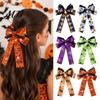 Spooky Bat Cat Hair Clips Halloween Bow Clips, Cute Party Hairpins, Pumpkin Ghost Black Colorful Ribbon Bows for Parties Haunted House Bowknot