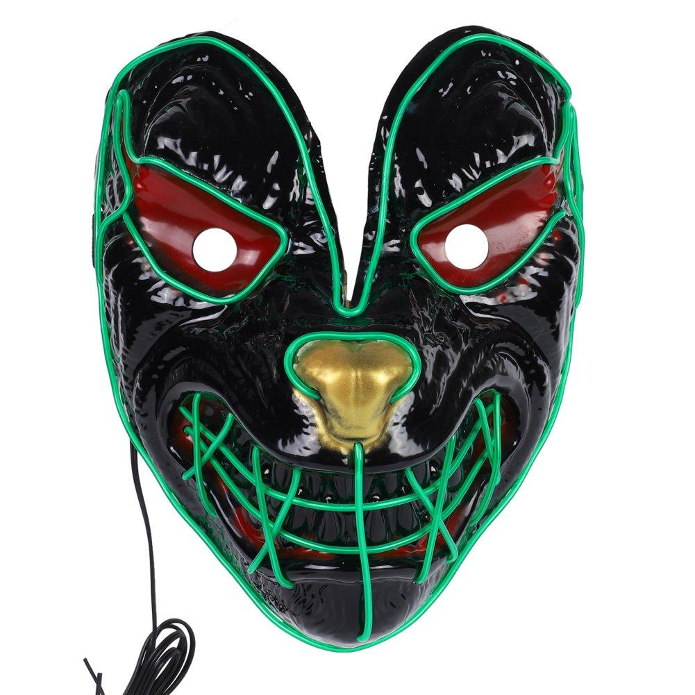 Masque Loup Lumineux LED Pour Halloween - Effrayant, Avec Effets Clignotants, Pour Adultes Et Enfants - 7