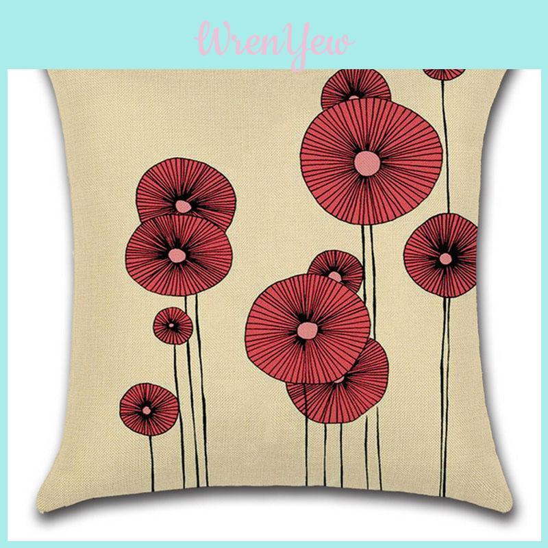 Stylish Floral Cushion Cover For Bedroom Dining Room And Home Office 45cm