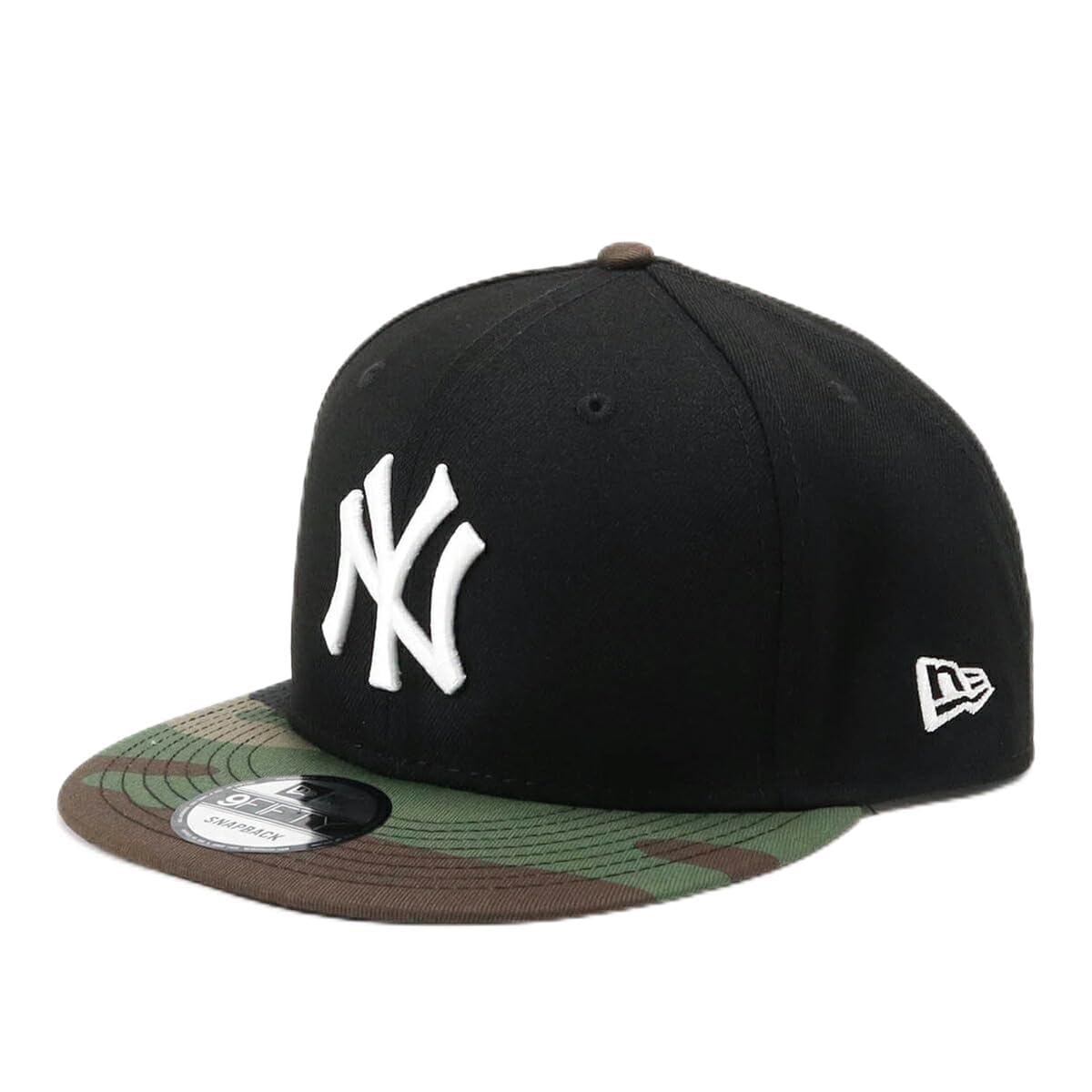 

Flat Visor Cap MLB Hat NY 950 NEYYAN BLK WCAMO SWHT 25J [New Era] Black/Camo M/L