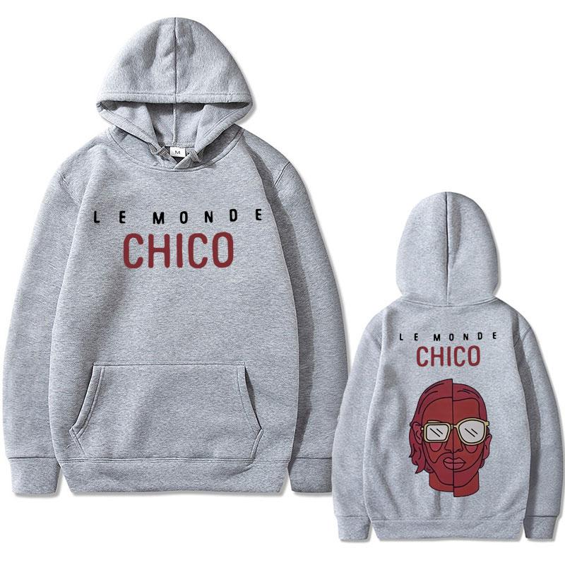 French Rapper PNL Le Monde Chico Album Graphic Print Hoodie Men Women Hip Hop Fashion Oversized Sweatshirt Men's Casual Hoodies