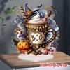 2D Flat Halloween DIY Diamond Painting Desktop Ornaments Kit Diamond Painting Desktop Decorations for Home Office Desktop Decor