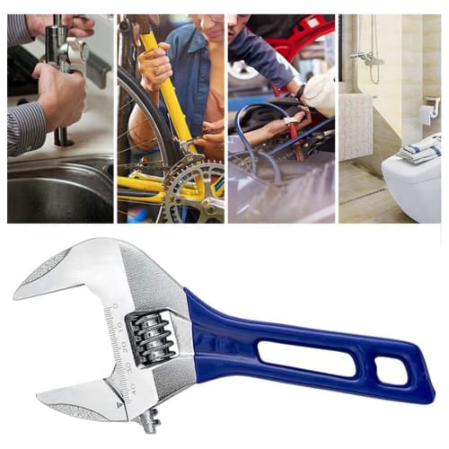 YWHWLX Adjustable Wide Adjustable Wrench, Vertical Type, for Pipes, Plumbing, and Faucet Work, 44mm Opening, Lightweight, and Multi-Function, for Repa