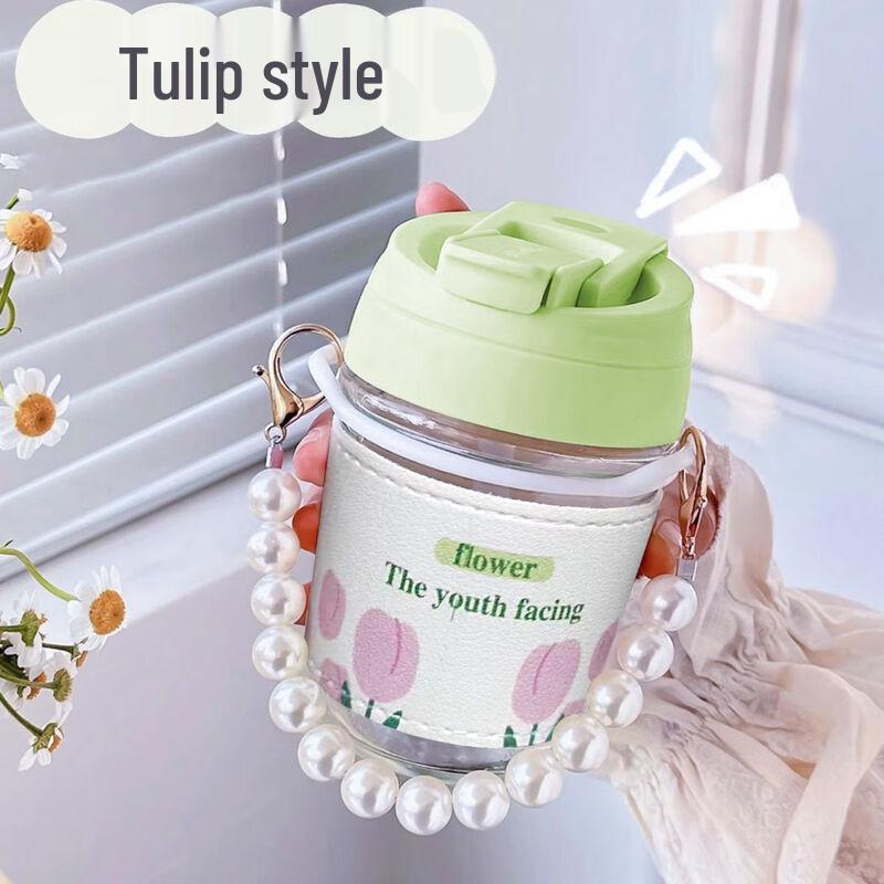 Chic Pearl Glass Dual-Drink Cup