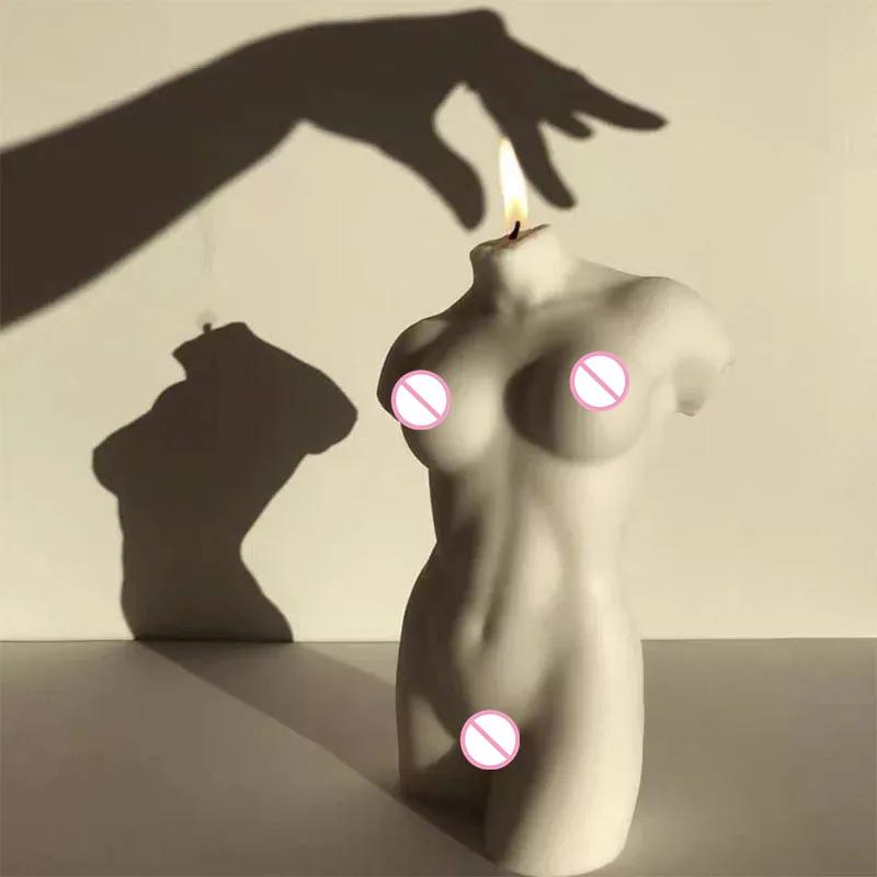 Creative Candle Mold Human Body Silicone Mold Female Body Male Female Human Shape Aromatherapy Plaster DIY Mold