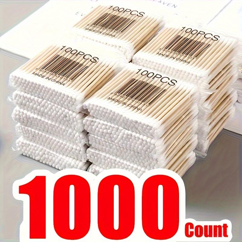 100/1000/2000pcs Cotton Swabs - Bamboo Sticks Cotton Swabs For Ears - Double Round Thick Cotton Buds Suitable For Makeup