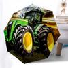Traktor Auto Thema Faltbarer Regenschirm Mode Automatik 8 Eisenrippen Kunststoffgriff Faltbarer Sonnenschirm Perfekte Weihnachtsgeschenke