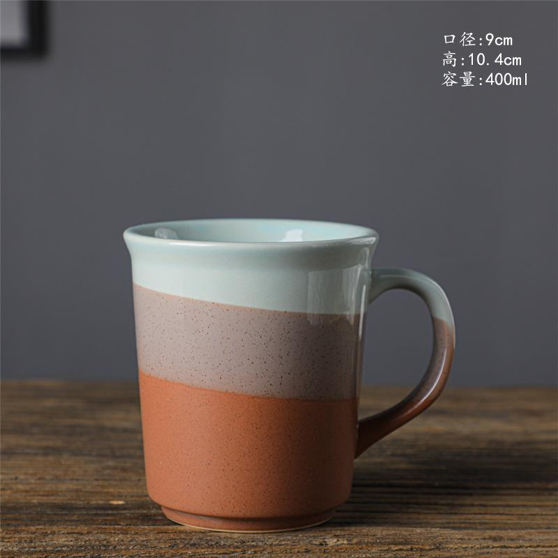 Ceramic Cup Japanese Couple Cup Afternoon Tea Ceramic Cup Wind Retro Water Cup Coarse Pottery Coffee Cup