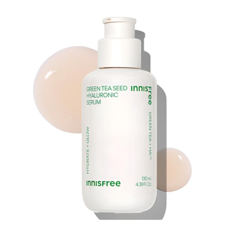 

Innisfree Green Tea Seed Hyaluronic Acid Serum 130ml Hydrating & Glow Boosting Korean Face Serum (Vegan Beauty)