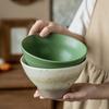 Retro Grobkeramik Hutschale Haushalt Nudelschale Suppenschale Hohe Schale Japanisches Geschirr Schale Keramikschale Gemüseschale Tiefe Schale