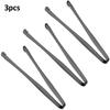 3Pcs Stainless Steel Ice Clamp Thick Anti Slip Ice Clip Fruit Coffee Cube Sugar Clip Toothed Food Clip Kitchen Accessories