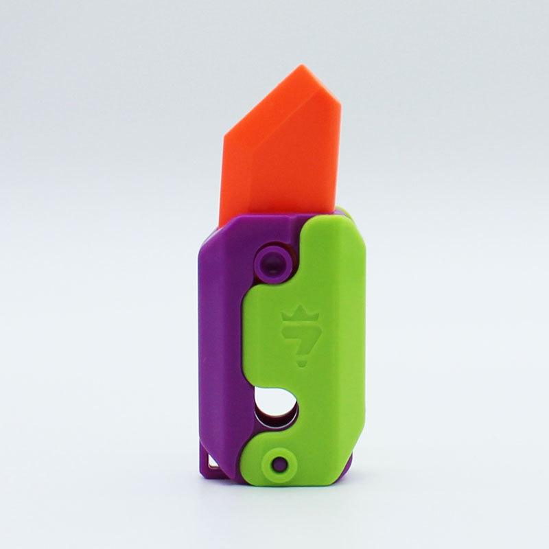 Novelty Toy Butterfly Radish Knife Funny Couple Interaction Fingertip Decompression Toy Children Gifts 3D Samurai Blade